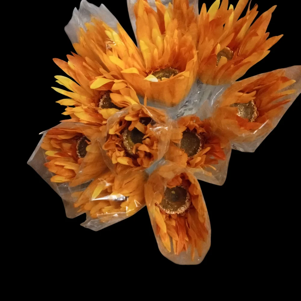 1 DOZ. Vibrant Orange & Yellow Gerber Daisy Faux Floral Accents